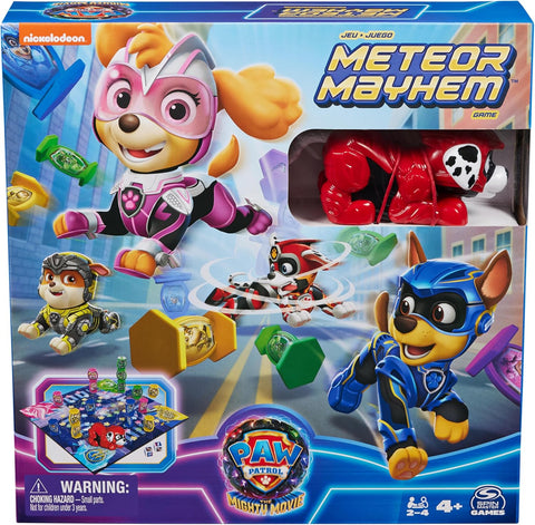PAW Patrol Meteor Mayhem Game, New but board is not connected, does not affect use, open, scruffy box