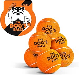 The Dog's Balls, Dog Tennis Balls, 5-Pack Orange, only 5 in pack, condition new (Ref TG5-3)