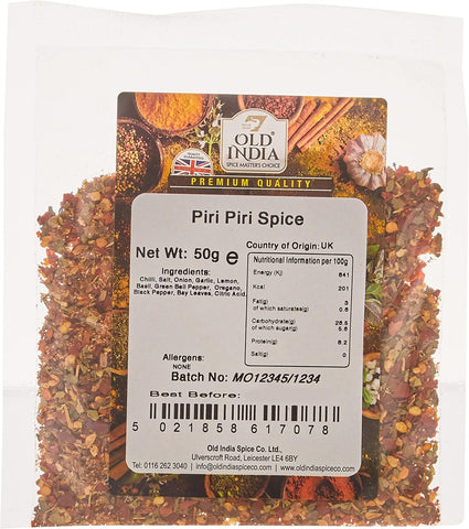 Old India Piri Piri Spice 50g, best before 13/03/25