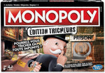 Mme Monopoly, edition tricheurs, French Version, used-good condition, 1 card communauté missing, the dice does not match, open- scruffy box