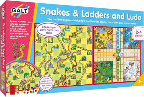 Galt Snakes and Ladders and Ludo , used - very good condition, broken box ( ref tt116)