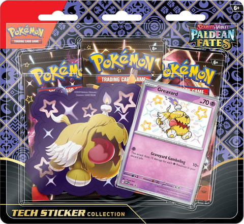 Pokemon TCG: Paldean Fates - Sticker Collection (3 Packs) [1 at Random] *** Contains 3x Paldean Fates Booster Packs ***