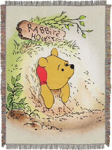 Disney Throw Blanket, Polyester, Vintage Pooh, 48" x 60"- new but a snag in throw, does not affect use