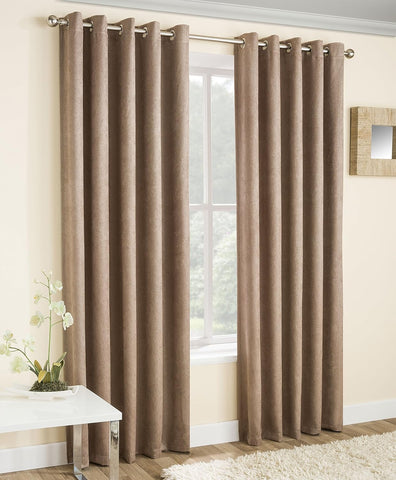 Vogue Latte Natural 90 x 108 inch (229x274cm) Eyelet Curtains-used very good, like new, no original packaging