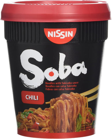 Nissin Cup Noodles Soba Wok Style Chilli 92g- best before 01/25