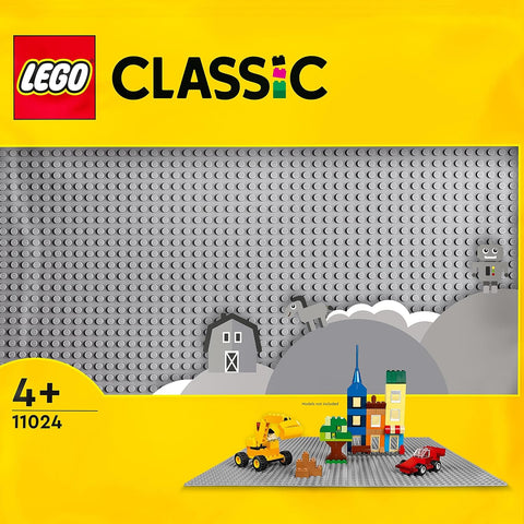 LEGO 11024 Classic Grey Baseplate, 48x48 Stud Building Base, New but open, scruffy packaging