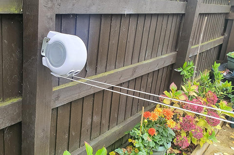 Washing Line 26m Wall-Mounted Retractable, 13x 2 Lines, condition new, damaged box