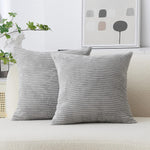 Home Brilliant Grey Cushion Cover x2, 45x45cm, condition new, open, scruffy packaging (Ref TT344)