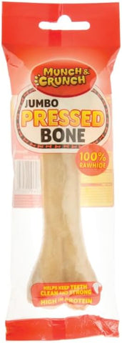 Munch & Crunch Rawhide Pressed Bone Large, best before 08/26