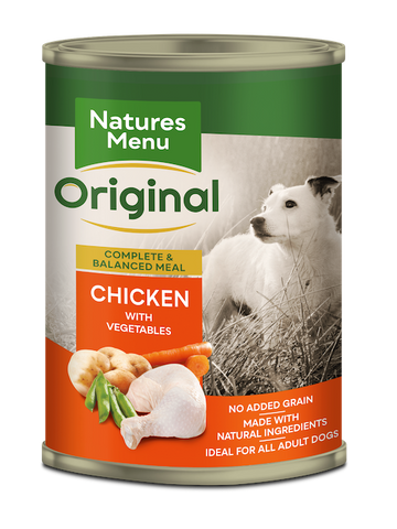 Natures Menu Original Chicken with Vegetables Wet Dog Food, 400g,can, best before 16/10/25