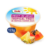 Dole Fruit in jelly tropical fruit 20x123g best before 15/08/24