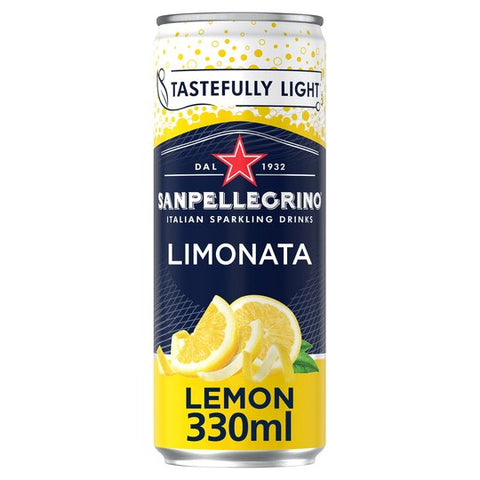 San Pellegrino Lemon Soft Drink pack of 22 x 330ml - best before 9/24 - no pack, dented cans (ref T4-4)