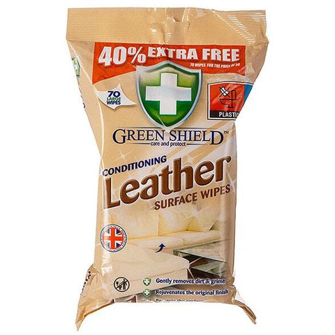 Greenshield Large Leather Surface Wipes 70 Sheets