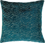 Paoletti Delphi Cushion Cover, Teal, 45 x 45cm- new but no original packaging