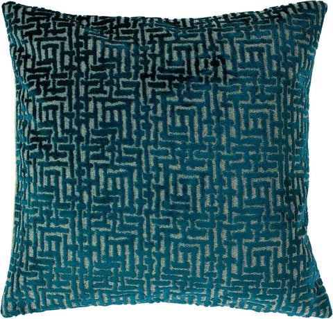 Paoletti Delphi Cushion Cover, Teal, 45 x 45cm- new but no original packaging