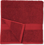 Amazon Basics 100% Cotton 2 Bath Towels, Red, 55.1 x 27.6 in, condition new, no original packaging