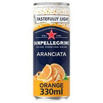 San Pellegrino Orange 330ml best before 04/25- some dented cans and dirty