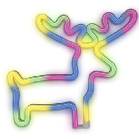 Forever light, decorative neon light- usb plug- batteries not included- used very good but when used with batteries only the green color comes up, works fine with usb-open scruffy box