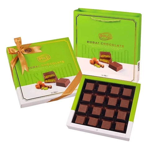 Bolci - Kadayif Chocolate With Pistachio Gift Box 256g, comes with bag, expiry 29/04/26
