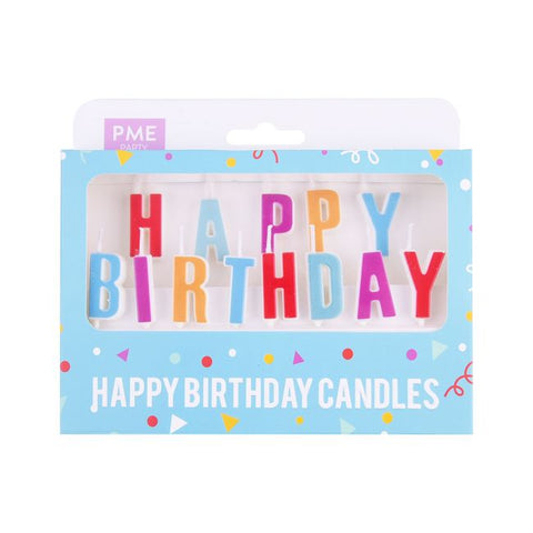 PME CANDLES - HAPPY BIRTHDAY LETTERS SET OF 13 (Ref TG2-2)