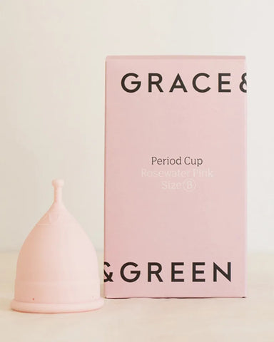 Grace and Green Reusable Period Cup rosewater size b, box may be slightly dented (ref T03-2)