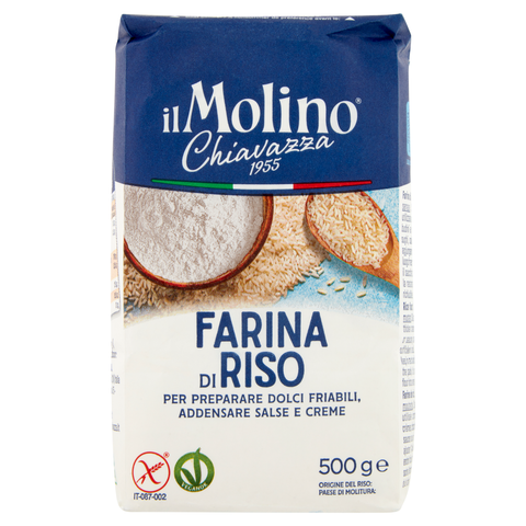 il Molino Chiavazza Rice Flour 500g- best before 05/24/25, italian label ,slightly damaged pack