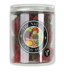 The natural candy shop jelly strawberries jar 220g best before 31/8/24 (ref e203)