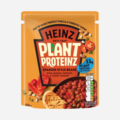 Heinz Plant Proteinz Spanish Style Beans with Smokey Peppers & Tangy Onions 250g - Best Before 06/24