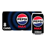 Pepsi Max No Sugar Cola Cans 8x330ml , best before 02/2025 , slight ripped packaging