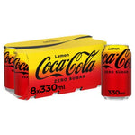 Coca-Cola Zero Sugar Lemon 8 x 330ml , seal broken , best before 11/24