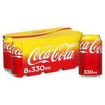 Coca-Cola Lemon 8 x 330ml, best before 06/25 , scruffy packaging ,