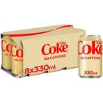 Diet Coke Caffeine Free 8 x 330ml, no packaging , some dented . Best before 12/25