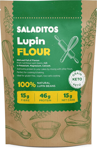 SALADITOS Lupin Flour, 400g , best before 11/24 , scruffy bag