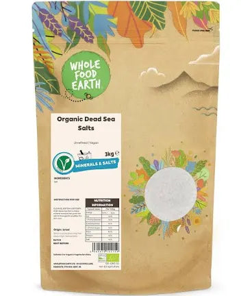 Wholefood Earth Organic Dead Sea Salts – 3 kg , best before 02/27