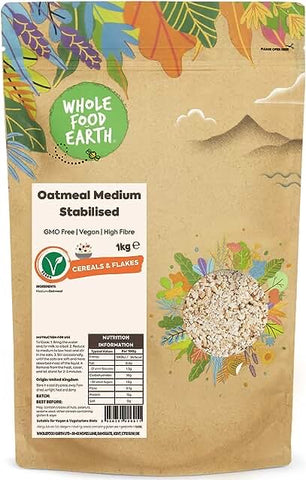 Wholefood Earth Oatmeal Medium Stabilised 1 kg , best before 12/24