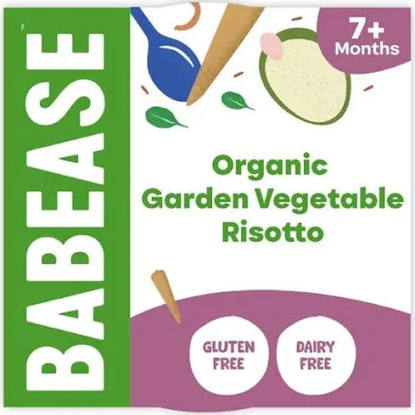 Babease Premium Organic Stage 2 Garden Vegetable Risotto, 6x130g , best before 09/24