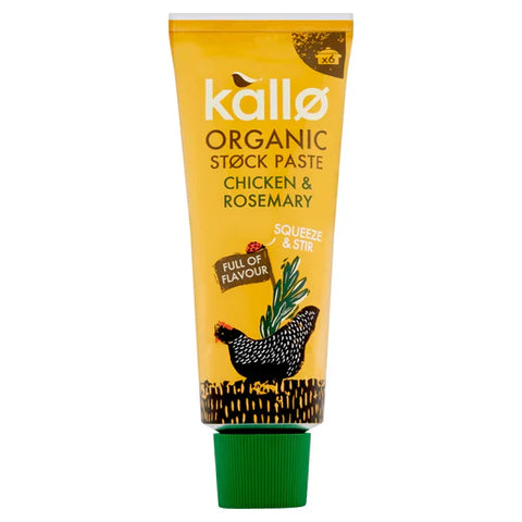Kallo Organic Chicken Stock Paste 100g- best before 05/24- scuffy tube