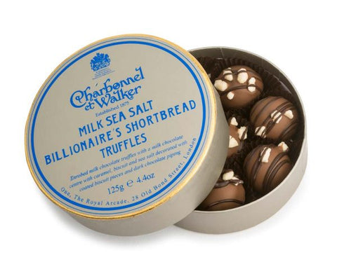 Charbonnel et Walker milk sea salt billionaires shortbread 125g - best before 13/11/24- slight dirty box