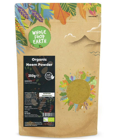 Whole Food Earth Organic Neem Powder 250g- best before 06/11/25