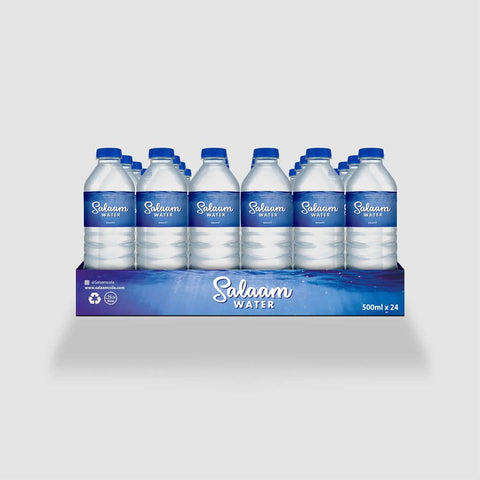 Salaam Water 500ml x 24-Pack- scruffy packaging, slight dirty bottles, best before 1/26