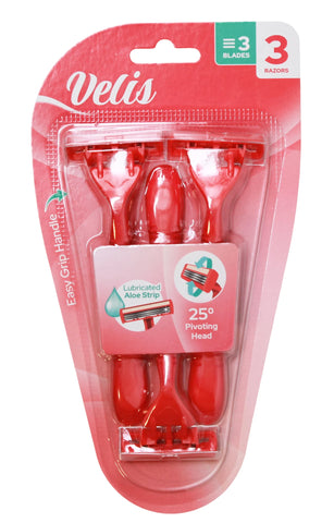 Velis Ladies Disposable Triple Blade Ultra Razors 3 Pack