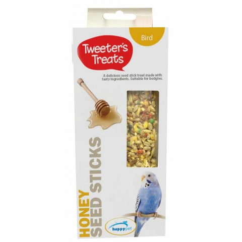 Tweeter's Honey Seed Sticks Budgie Treat - Best Before 3/25 - (REF To3-5) - Box Damaged