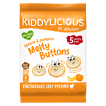 Kiddylicious Banana & Pumpkin Melty Buttons 30G, best before 01/25