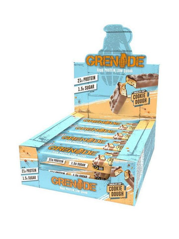 GRENADE Chocolate Chip Cookie Dough Protein Bar (Case of 12 x 60g)- best before 09/24- open box and taped- (T4-3)ref