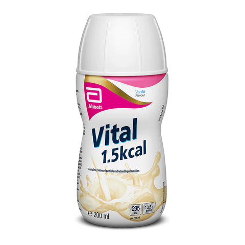 Abbot Vital 1.5kcal 200ml vanilla - Best Before 02/25- Dirty Bottle-(ref E209)
