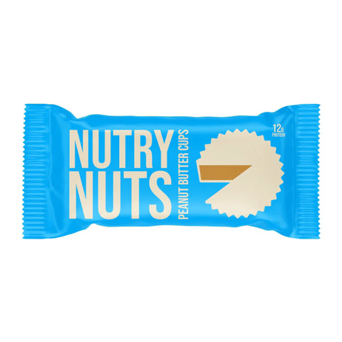 NUTRY NUTS WHITE CHOCOLATE PROTEIN PEANUT BUTTER CUPS 42g- best before 29/11/24- (ref E66)