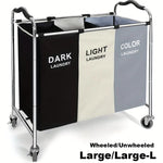 3-Section Bag Organizer For Dirty Clothes, condition used - very good (fabric bag unused) (ref e369)