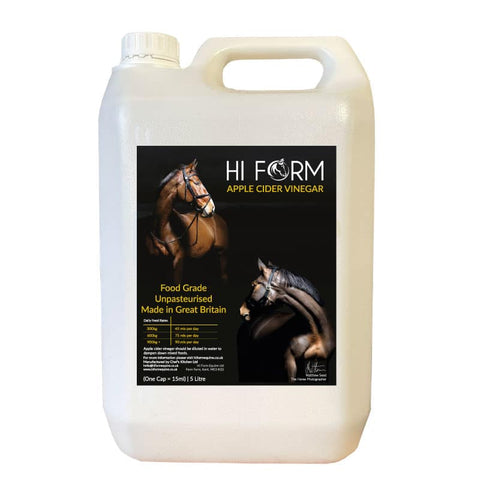 Hi Form Apple Cider Vinegar , perfect for horses diet – 5 Litres-best before 04/25- scruffy bottle