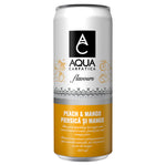 AQUA Carpatica Sparkling Flavours Mango & Peach 330ml x 2, ONLY 2 cans, best before 03/25, damaged pack,