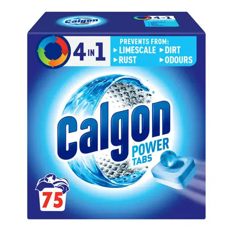 Calgon 4 in 1 Powerball Tabs 75 Pack, Protect from Limescale, Dirt & Odours dented box